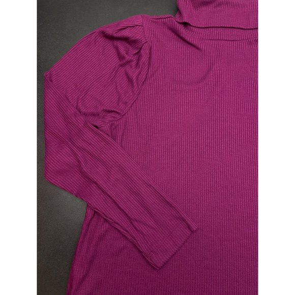 LOFT Women Pleated Sleeve Turtleneck Top XL - Picture 5 of 9